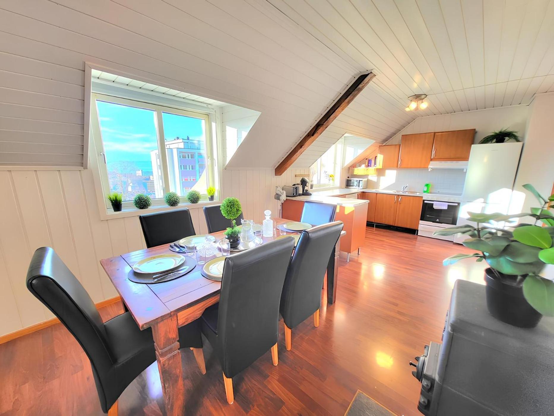 Apartmán Sunset Penthouse, Fjord View & Parking Trondheim Exteriér fotografie